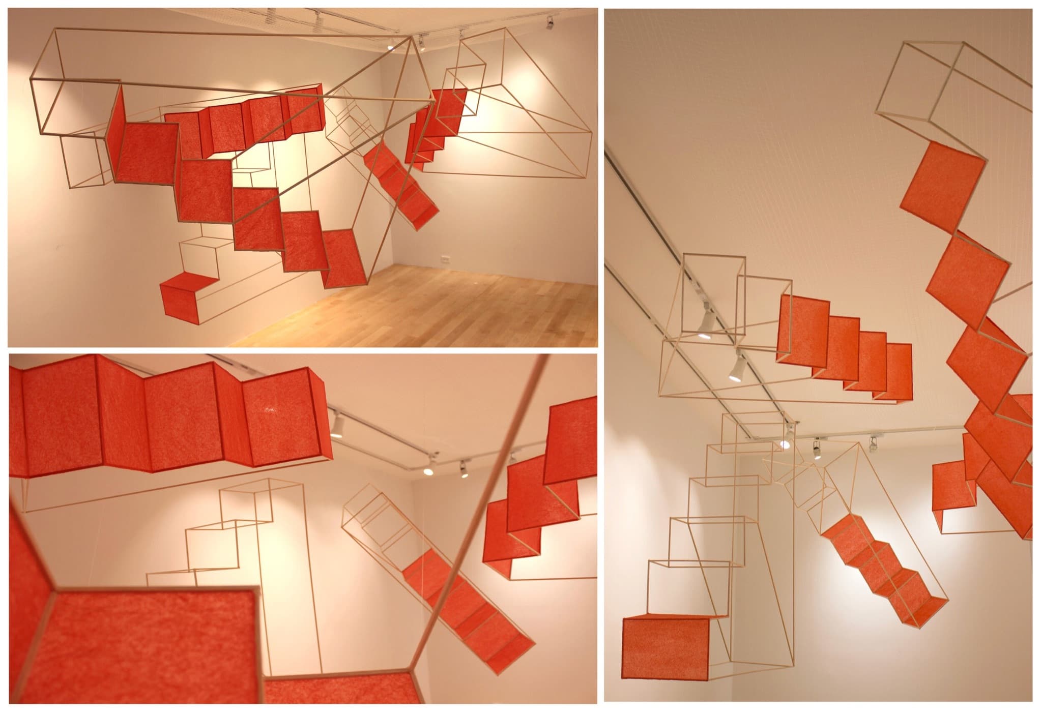 Confusion installation — red staircases
